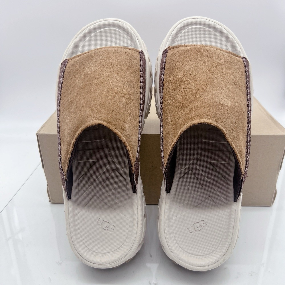 UGG Venture Daze Platform Slide Comfort Shoes Chestnut Brown Suede Mens US 12 - Picture 11 of 11